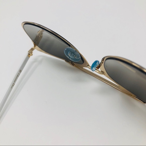 DIOR REFLECTED 52MM SUNGLASSES (WHITE/GOLD) - Picture 6 of 8
